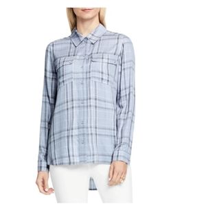 Two by Vince Camuto- Soft Plaid Button Down